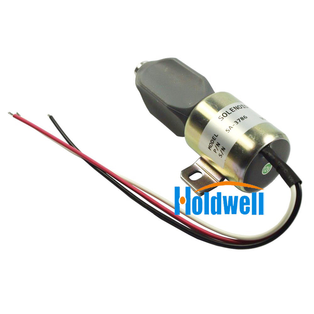 Holdwell Stop Solenoid SA-3786-12 for Kubota Diesel 21HP 91-05 Grasshopper 721D2 Mower