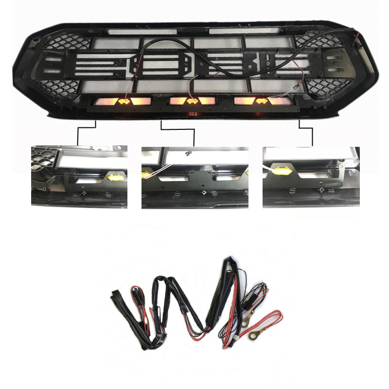 Universal Light Kit 3 LED Light Ki Fit For 2019-2021 Ford Ranger Raptor Grill Amber LED Light air transportation, fast transportation, half a month to reach the destination