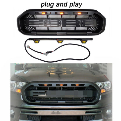 plug and play Raptor Style Grille Kit with 4 letters for Ford Ranger 2019-2020 19RRG  with led light