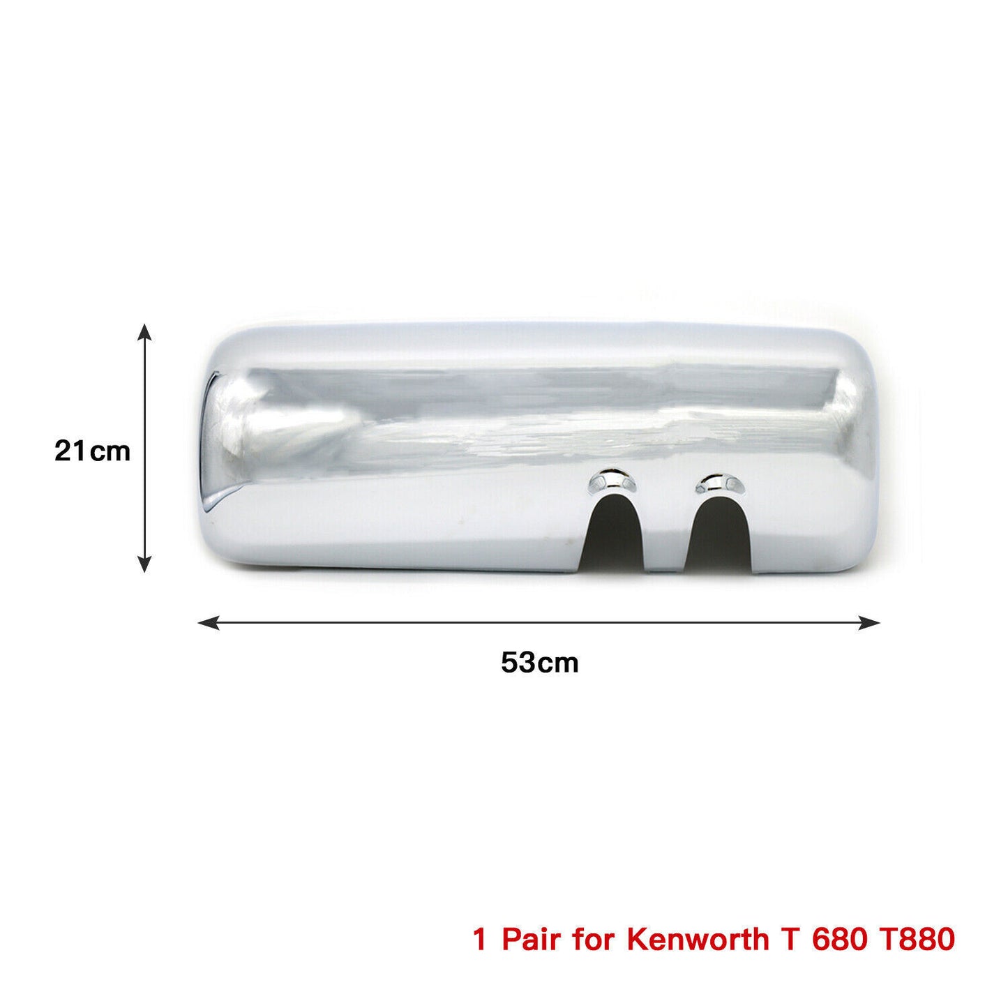 For Kenworth 13+ T680 T880 Chrome Door Mirror Cover Left and Right