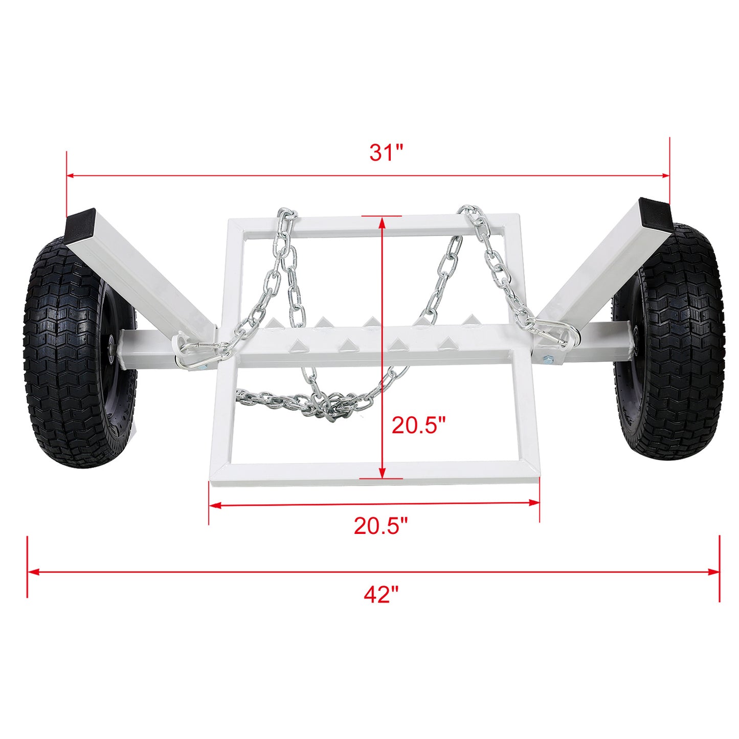 Heavy-Duty Log Dolly; log holder; white