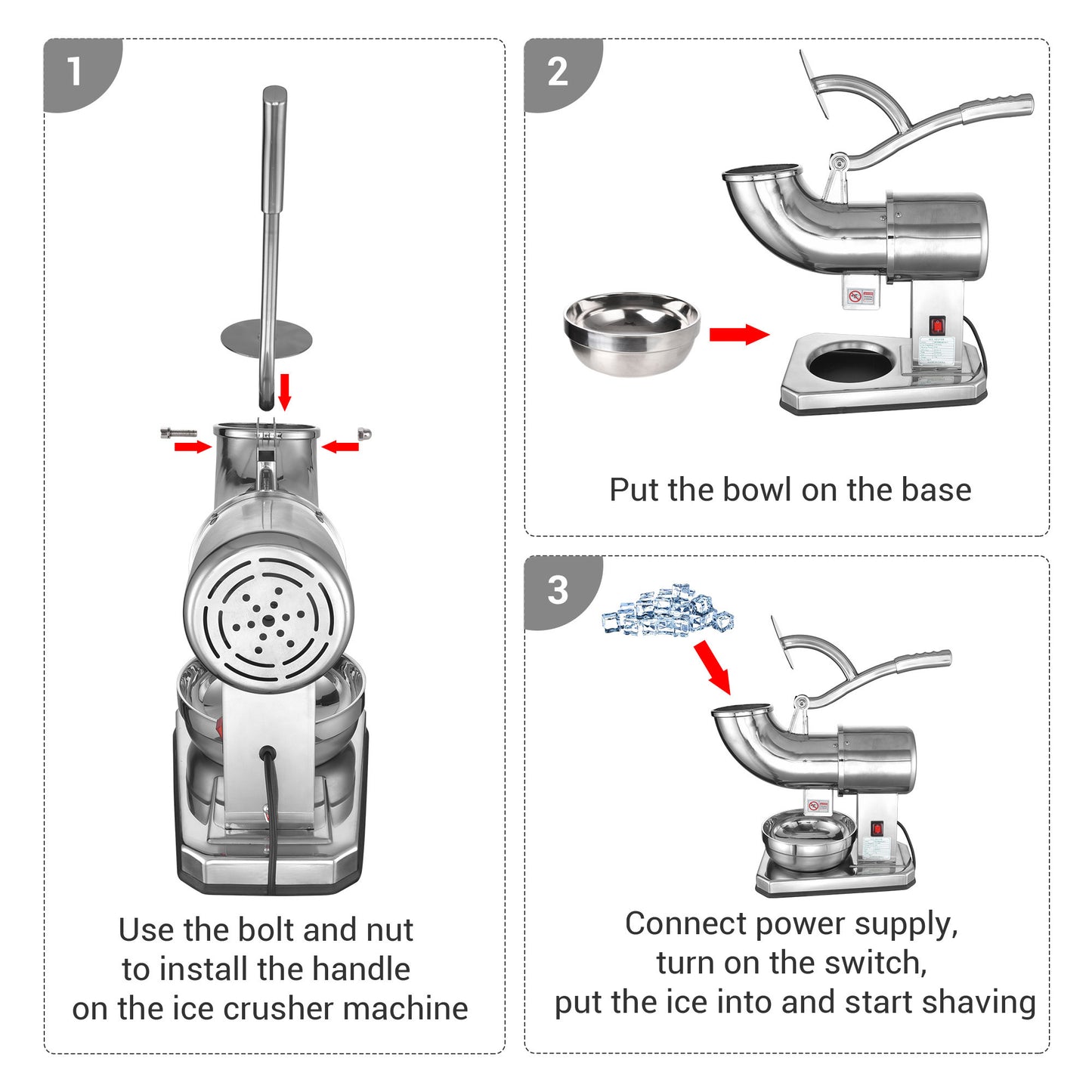 stainless steel ice crusher