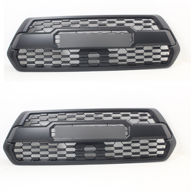 Black Front Grille Grill Fit For TOYOTA TACOMA TRD 2016-2019 With LED LIGHT