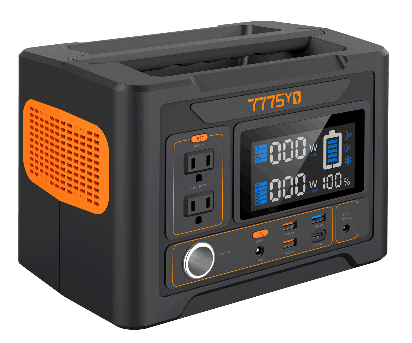 Portable Power Station Explorer;  276Wh Backup Lithium Battery Pack;  110/300W Pure Sine Wave AC Outlet;  Solar Generator (Solar Panel Not Included) for Outdoors Camping Travel Hunting Emergency