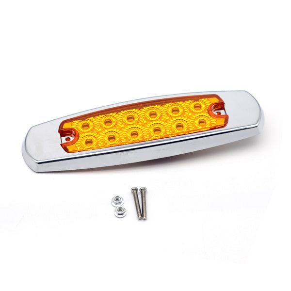 10x Amber Sealed Side Marker Clearance Light Fish Shape Truck Trailer 12V