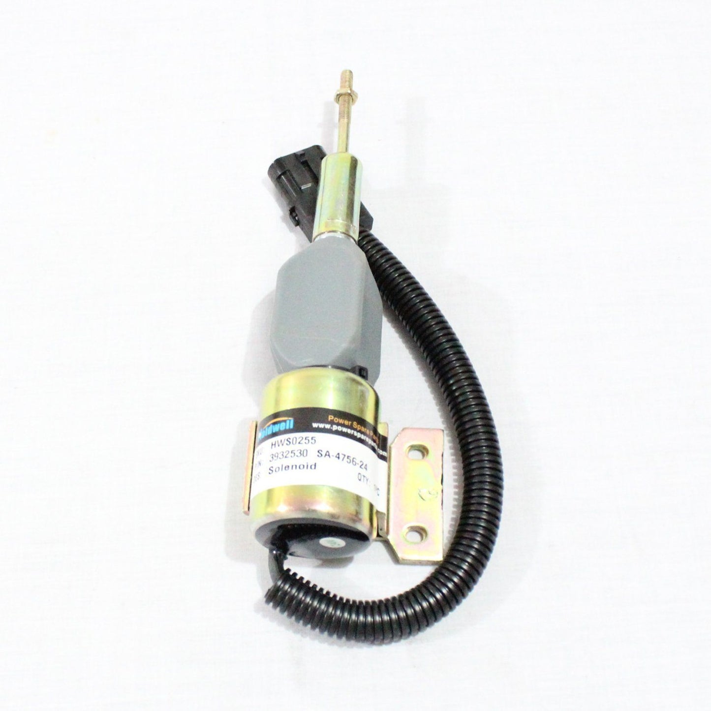 Holdwell Diesel Shut Off Solenoid 3932530 SA-4756-24 for Cummins 5.9L 6BT Excavator 24VDC