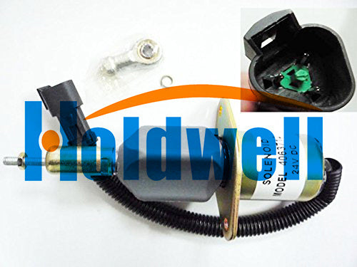 Holdwell Diesel Shut OFF Solenoid 4063712 for Cummins 6CT 8.3L Komatsu Excavator Flameout