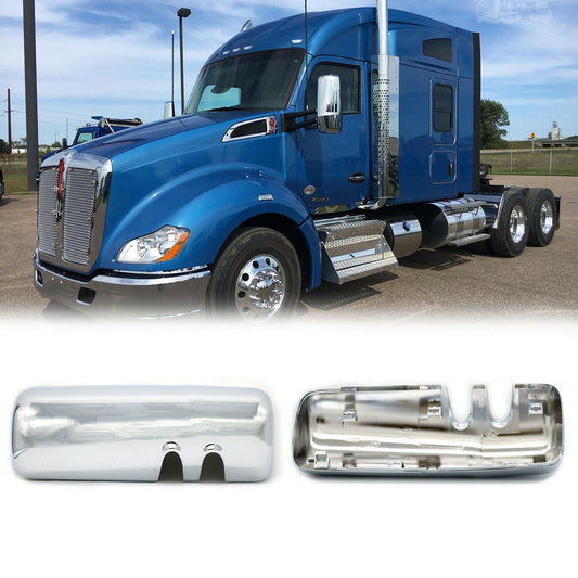 For Kenworth 13+ T680 T880 Chrome Door Mirror Cover Left and Right