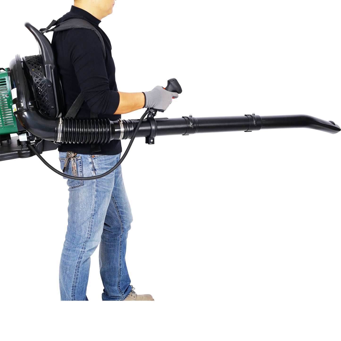 2-STROKE BACKPACK LEAF BLOWER; GAS 63.3cc; 3.6HP 750CFM