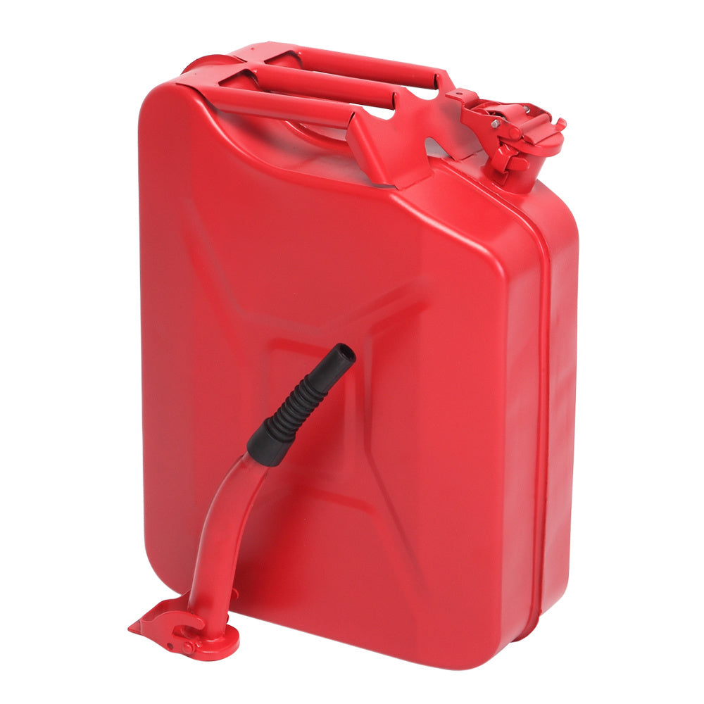 20L US Standard Cold-rolled Plate Petrol Diesel Can Gasoline Bucket with Oil Pipe Red