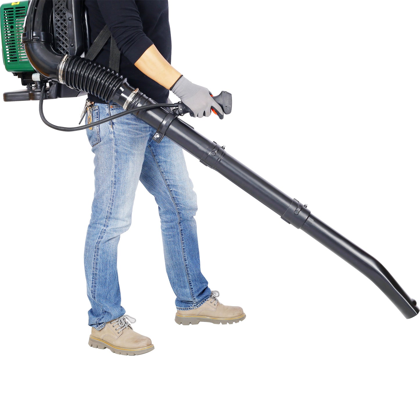 2-STROKE BACKPACK LEAF BLOWER; GAS 63.3cc; 3.6HP 750CFM