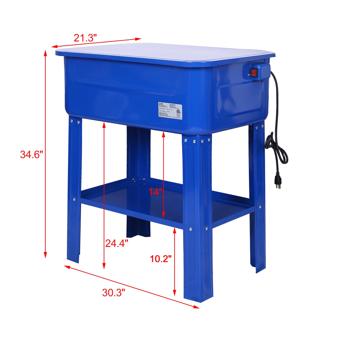 Cabinet parts washer with 110v pump; 20 gallon ; AUTOMOTIVE PARTS WASHER ELECTRICAL PUMP