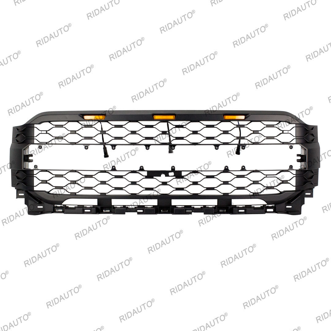 Front Grille Bumper Grille Fit For Ford F150 2021-2023 With LED Light