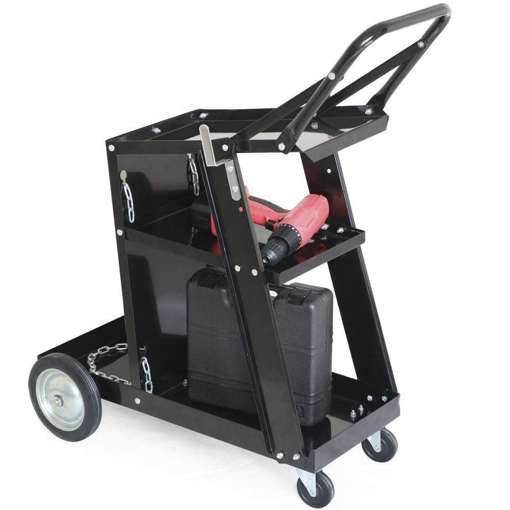 Professional Welding Cart Plasma Cutting Machine without Drawer Black