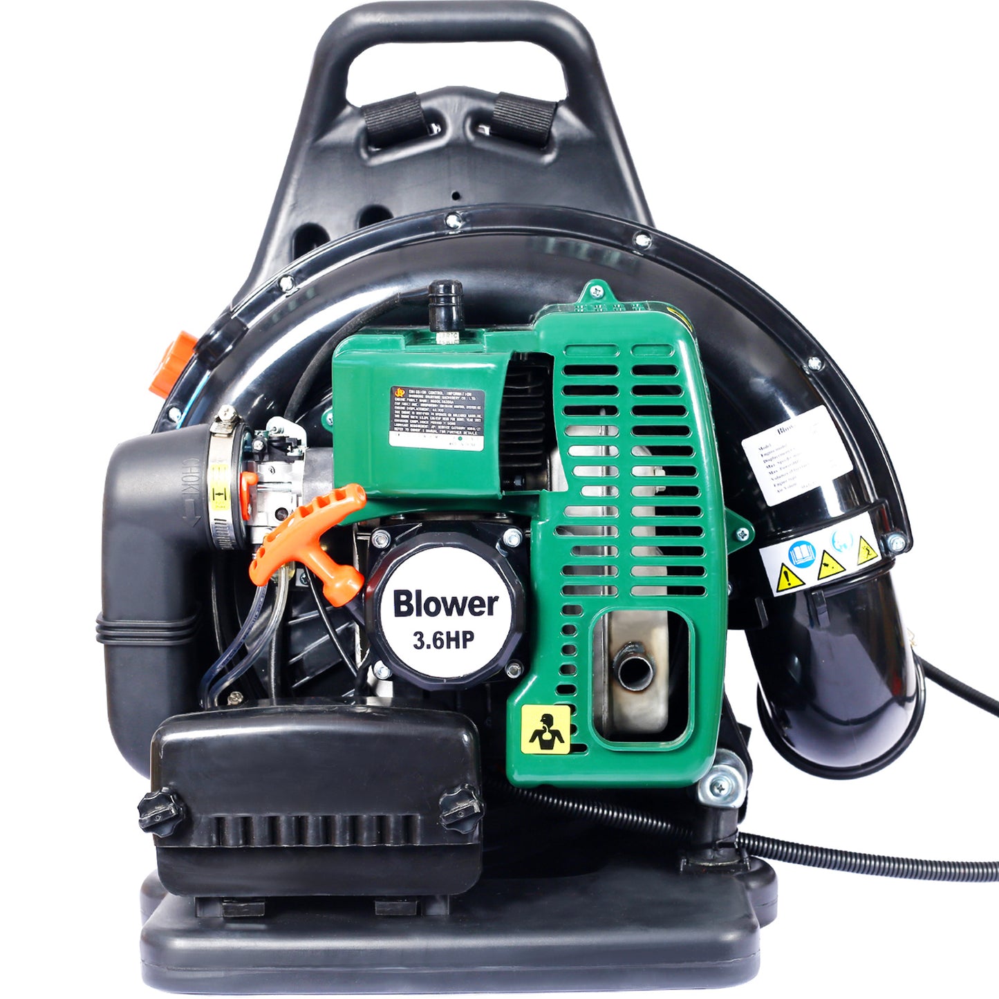 2-STROKE BACKPACK LEAF BLOWER; GAS 63.3cc; 3.6HP 750CFM