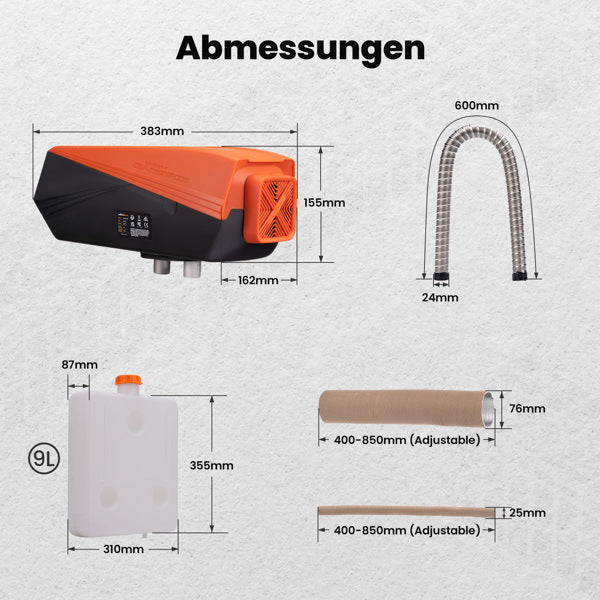 Diesel Air Heater Warming Heater 1KW-5KW 12V APP Control For Cavaran Truck Boat