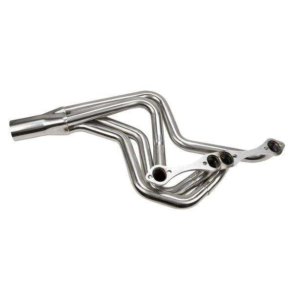 Small Block Chevy street stock headers for 1972-1987 Malibu; Monte Carlo; Grand Prix; Cutlass and Regal. Also fits a 1970-1981 Camaro 28166