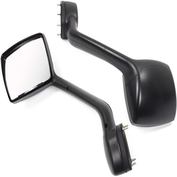 LEAVAN Black Hood Mirrors LH RH Pair For Kenworth T680 Peterbilt 579/587 W/Mounting Kit