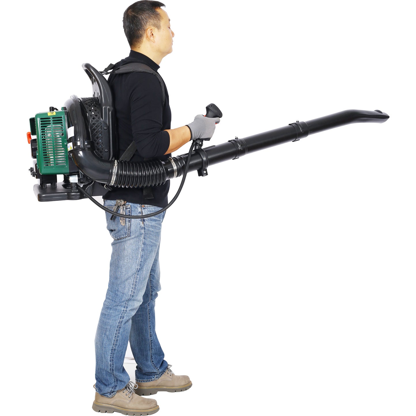 2-STROKE BACKPACK LEAF BLOWER; GAS 63.3cc; 3.6HP 750CFM