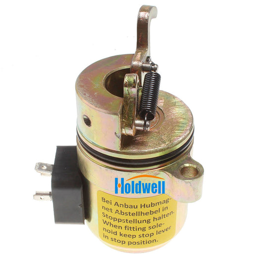 Holdwell Fuel Shutoff Solenoid 04272733 for Deutz BF4M1011F Engine Bobcat Skid Steer 863 873 S250