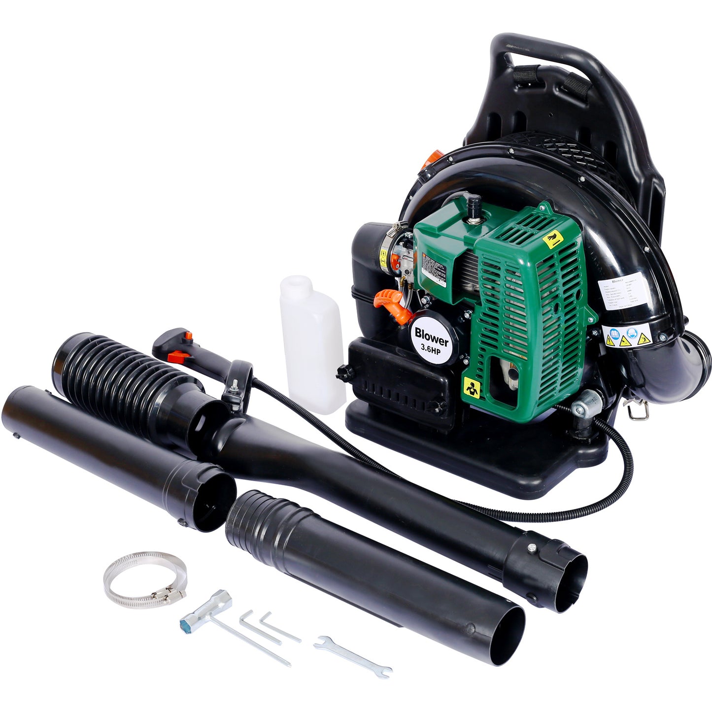 2-STROKE BACKPACK LEAF BLOWER; GAS 63.3cc; 3.6HP 750CFM