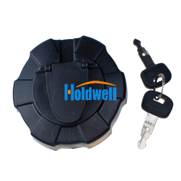 Holdwell New Fuel Tank Cap With 2 Keys RD411-51122 for Kubota U35-4 U35-S2 U45S U45ST U55 U55-4 KX040-4 KX057-4 KX121-3S KX121-3ST KX161-3S