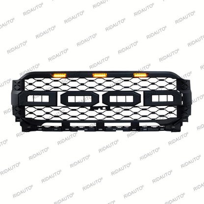 Front Grill Bumper Grille Fit For Ford F150 F-150 2021 With LED Light