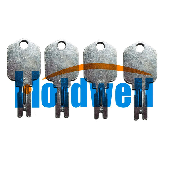 Holdwell 4 PCS Forklift Key 166 for Clark Yale Hyster Komatsu Gradall Gehl Crown & More