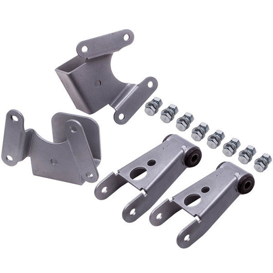 4" Rear Drop Lowering Kit Shackle Hanger Fit for Dodge Ram Charger D100 D150 2WD 1972-1993