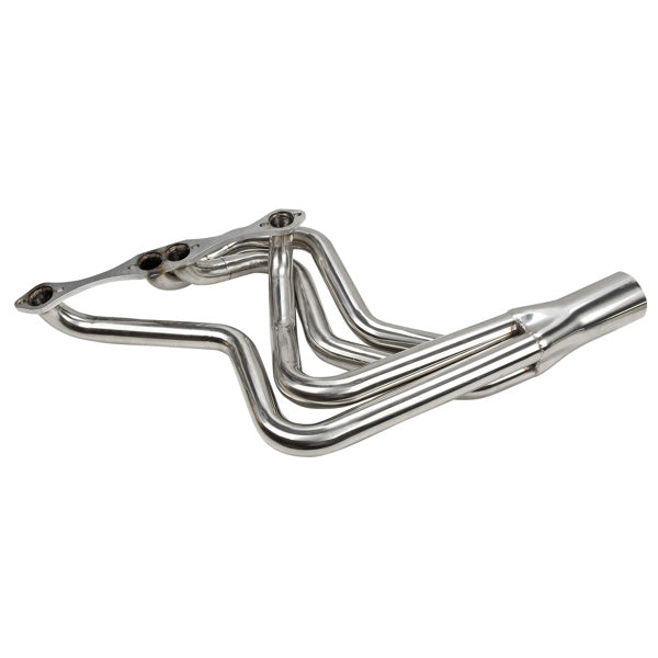 Small Block Chevy street stock headers for 1972-1987 Malibu; Monte Carlo; Grand Prix; Cutlass and Regal. Also fits a 1970-1981 Camaro 28166