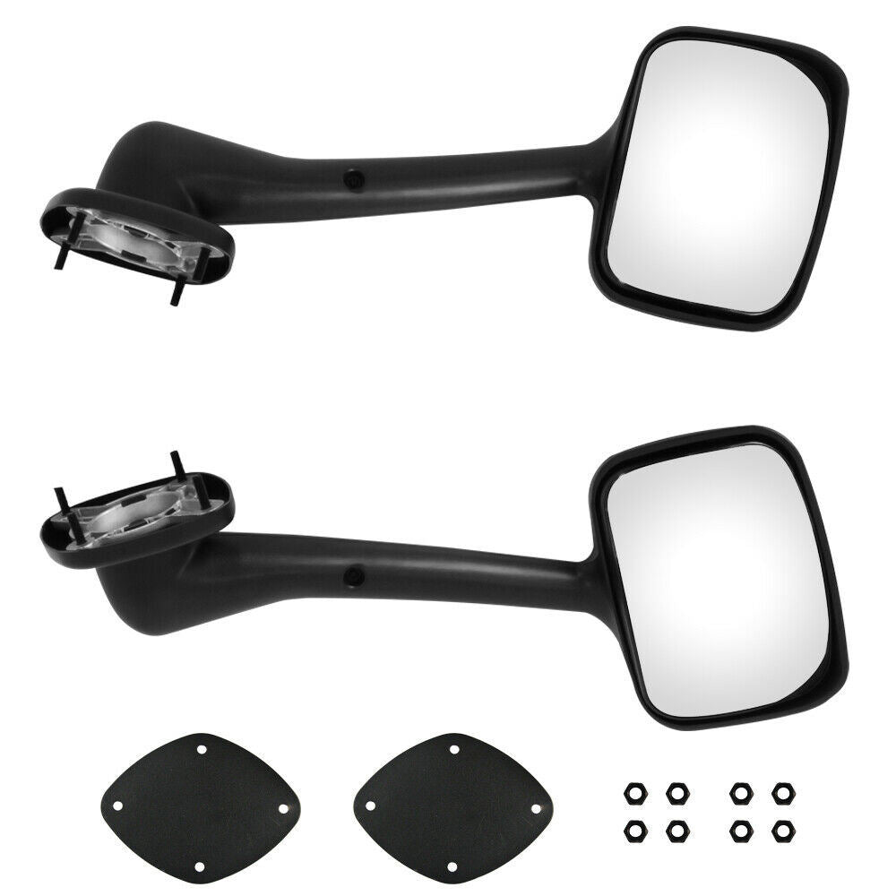 LEAVAN Black Hood Mirrors For Freightliner Cascadia 08-16 LH+RH Left+Right Pair