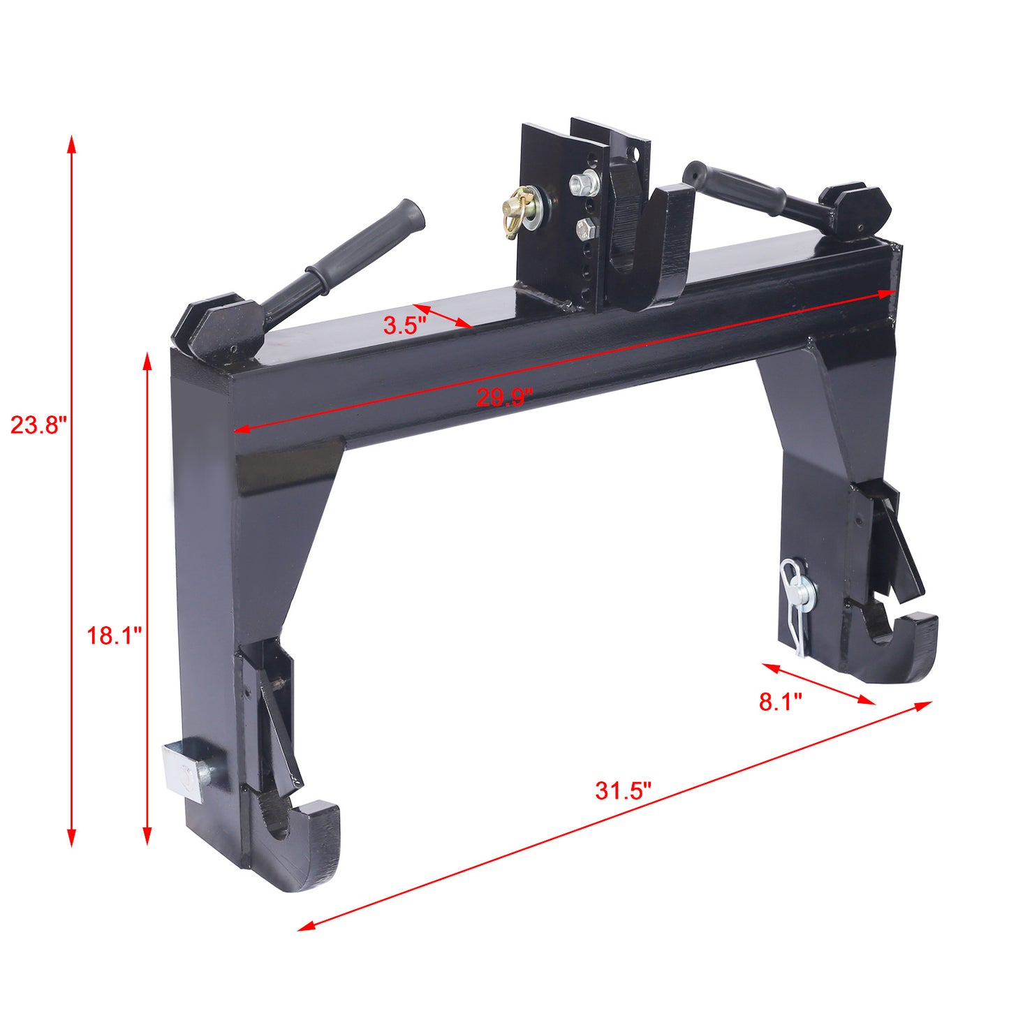 Tractor Quick Hitch ; 3-Point Quick Hitch; capacity 3000 LBS; black color