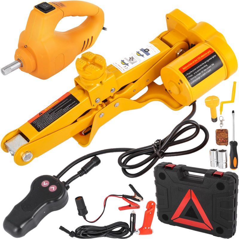 Portable Outdoor Travel Car Repair 12V DC Electric Hydraulic Jack 3 Ton(6600 lbs) Automotive Electric Scissor Car Jack