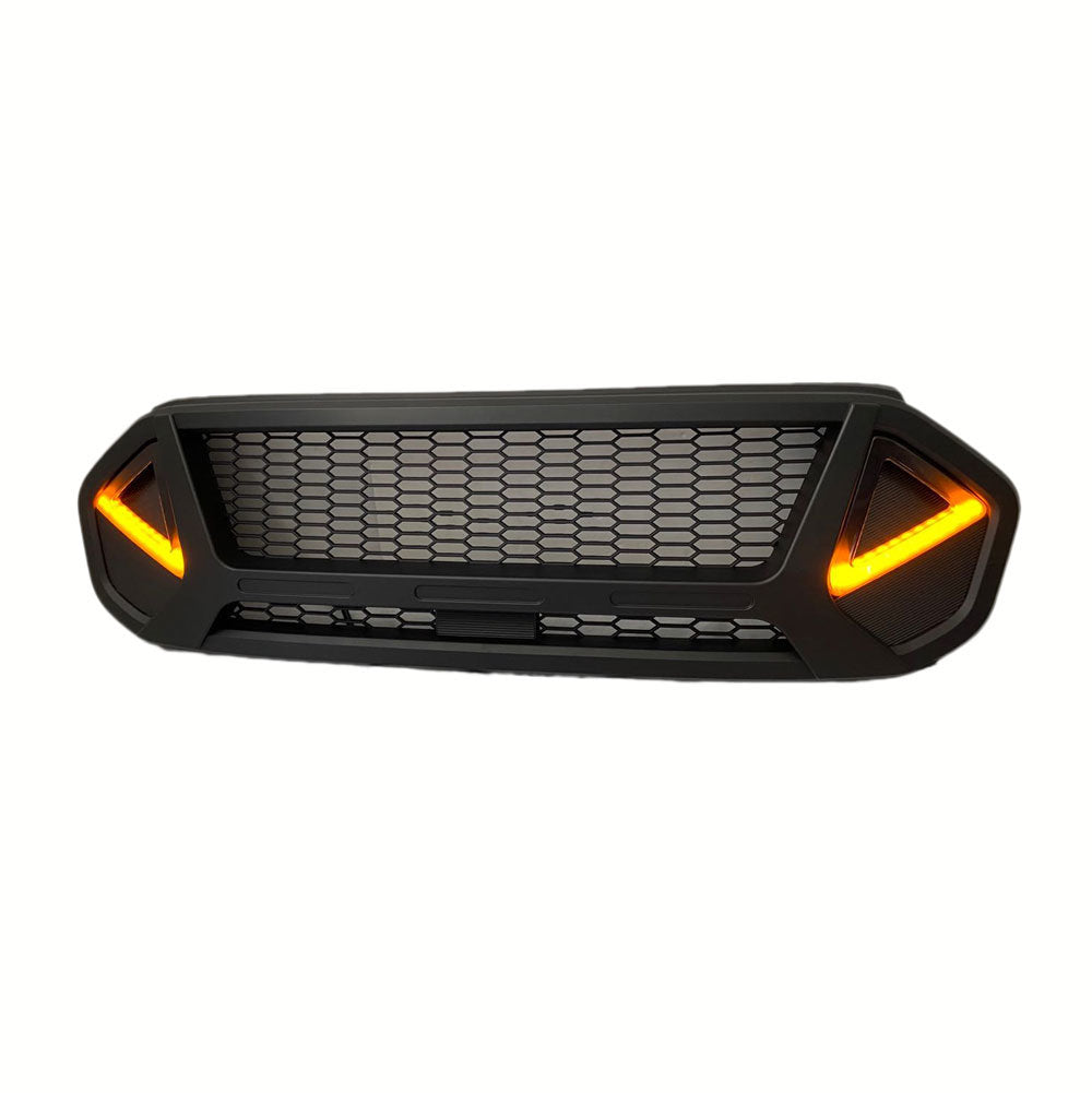 Raptor Style Black Front Grille Fit For Ranger XLT 2019 With LED Lights Grill