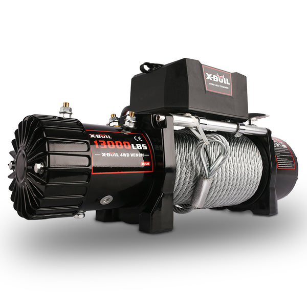 X-BULL 12V waterproof Steel Cable Electric Winch 13000 lb Load Capacity for Truck UTV; ATU; SUV; Car with Corded Control