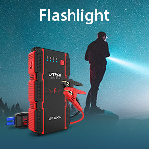 UTRAI Car Battery Starter, 1000A Peak 13000mAh 12V Car Auto Jump Starter, Portable Battery Booster with Lithium Jump Box and LED Light (Up to 6L Gas or 4.5L Diesel Engine) (Model BJ-MINI-OR)