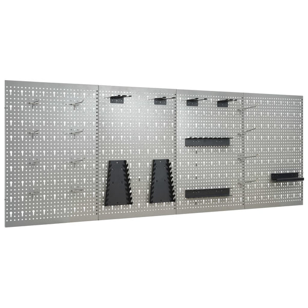 Wall-mounted Peg Boards 4 pcs 15.7x22.8 Steel