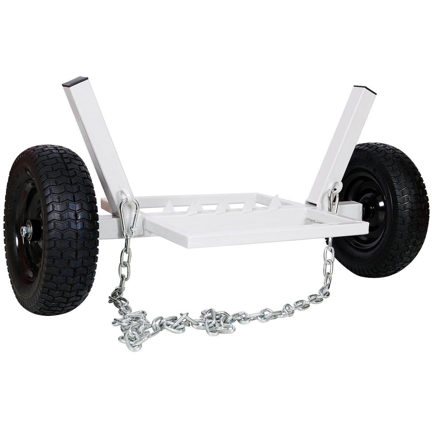 Heavy-Duty Log Dolly; log holder; white