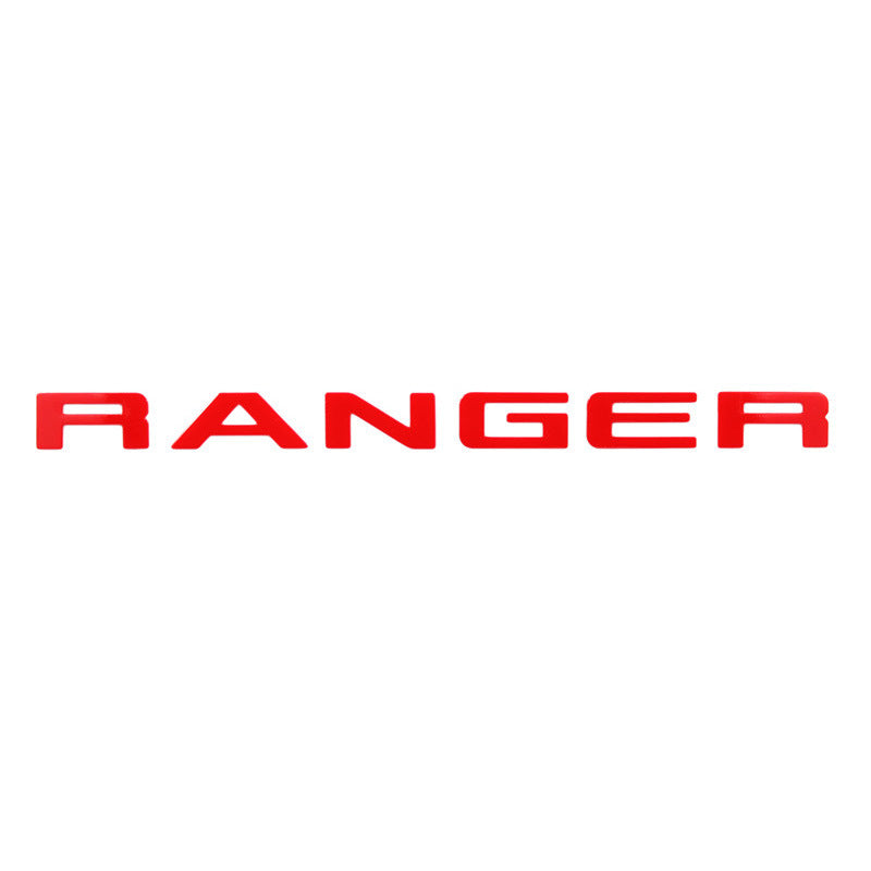 For Ford Ranger 2015-2020 Grille Top Logo Letter Grill RANGER 3D Emblem Original Size ABS Sticker With Glue Chromium Styling