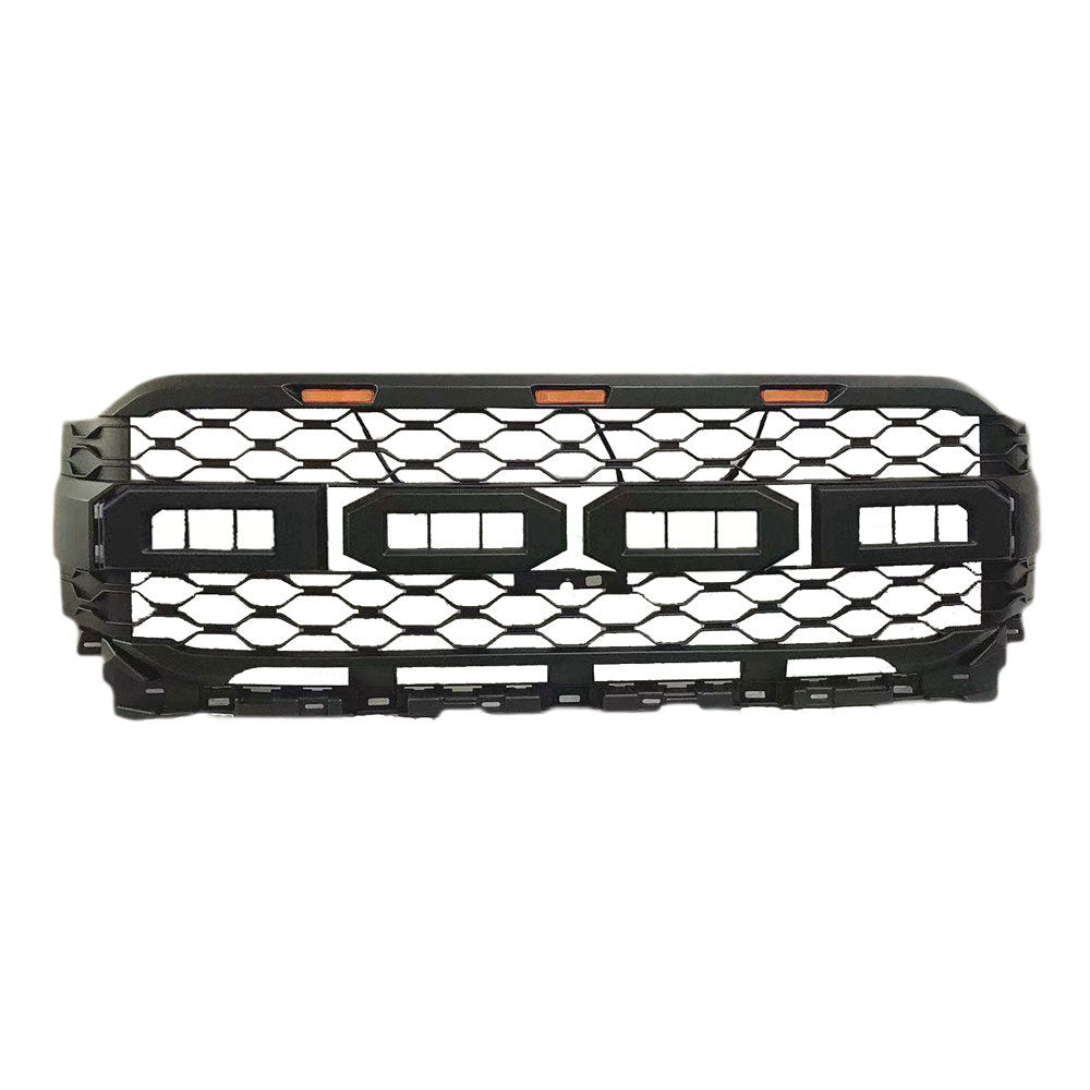 Front Grill Bumper Grille Fit For Ford F150 F-150 2021 With LED Light