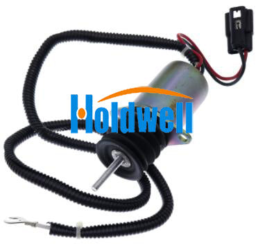 Holdwell Fuel Shut Off Solenoid AM124377 for John Deere 3375 375 Skid-Steer Loader 675 655 755 855 955 Tractor